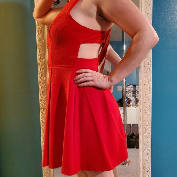 B Smart Red mini dress A line - Picture 2 of 5